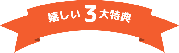 嬉しい3大特典