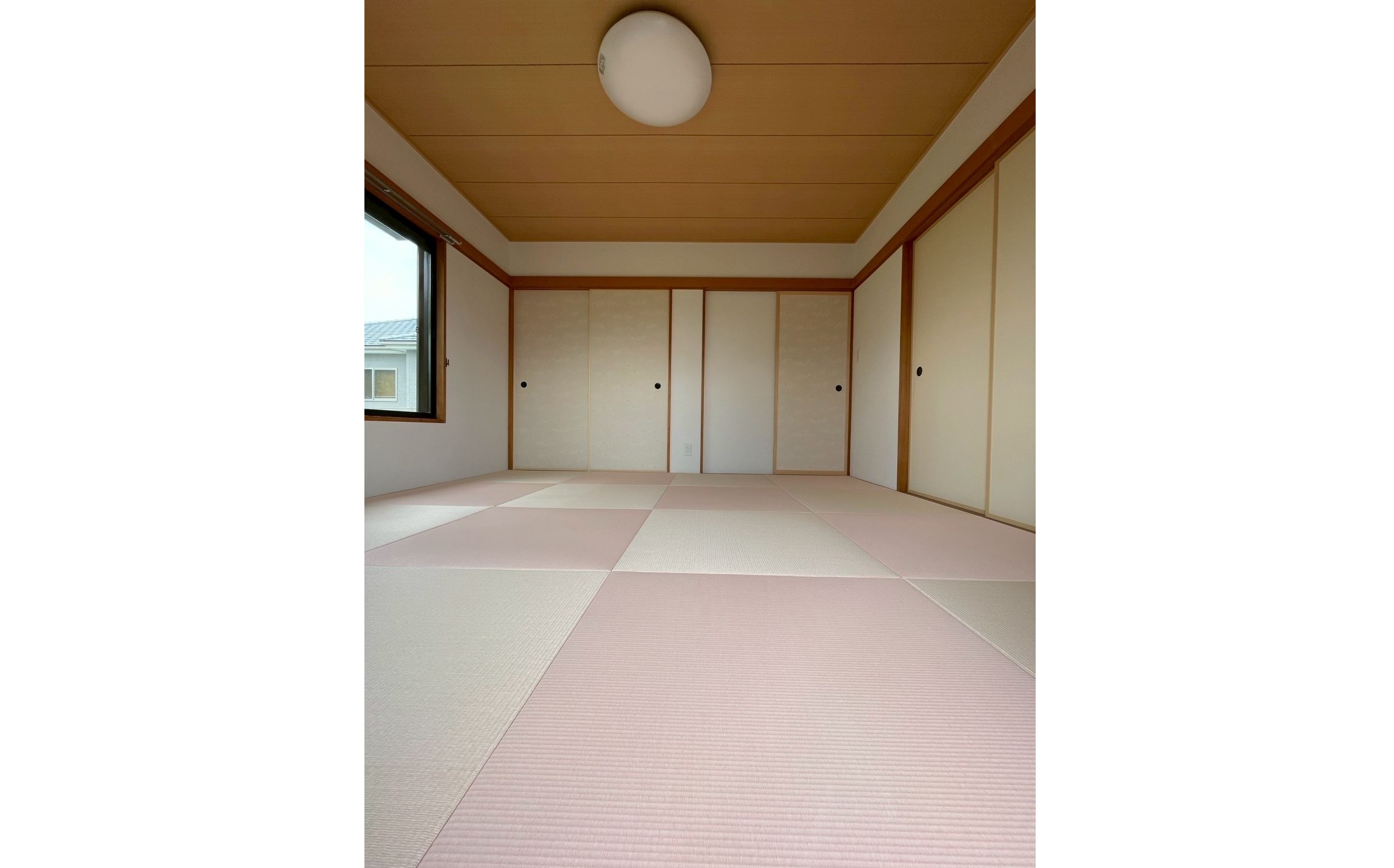 畳張替え・内装工事　淡い桜色の畳がとてもキレイです！　浜松　リフォーム